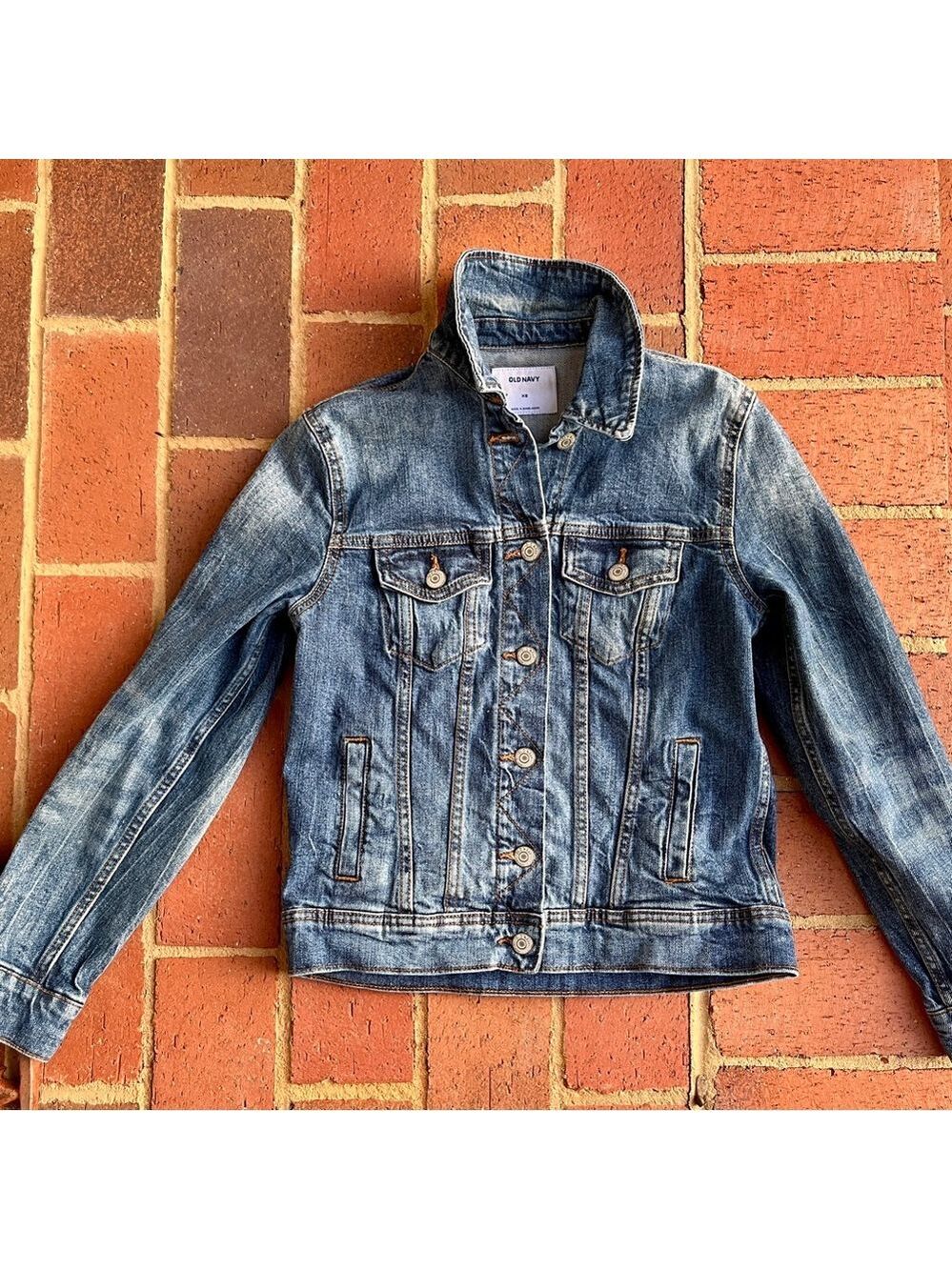 Old Navy Denim Jean Jacket Dark Wash Extra Small